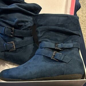 Herstyle Lindell Navy Ankle Boots